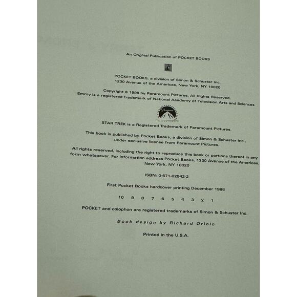 1998, Star Trek Series: "Action!" by Terry J. Erdmann Hardcover Book ! Vintage - Picture 5 of 5